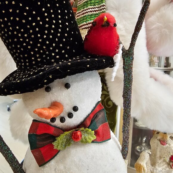 Mark Roberts Santa Building a Snowman, 22" - Picture 1 of 12